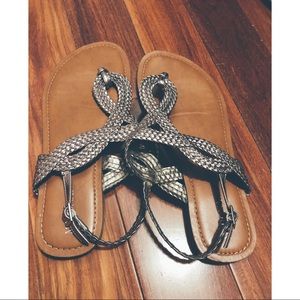 Massimo silver sandals